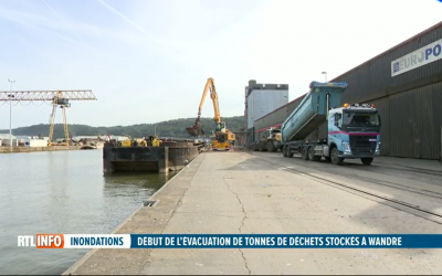 Euroports Inland Terminals, filiale de Euroports, participe au nettoyage des débris des inondations en Belgique